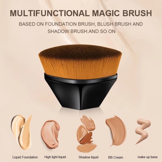 Foundation Makeup Brush Portable Face Wash Brush Black