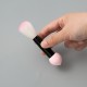 Make Up Brush Professional Two Head Nylon Makeup Brushes With Sponge Pink