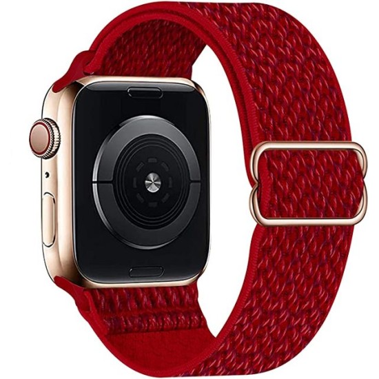 Nylon Loop Strap For Apple Smartwatch Belt Red Nylon Loop Strap For Apple Smartwatch Belt Red