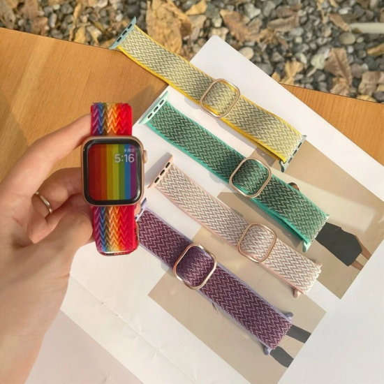 Nylon Loop Strap For Apple Smartwatch Belt Multi Color
