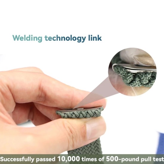 Nylon Loop Strap For Apple Smartwatch Belt Black