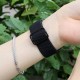 Nylon braided  Strap For Apple Watch Band Smartwatch Belt plain Black