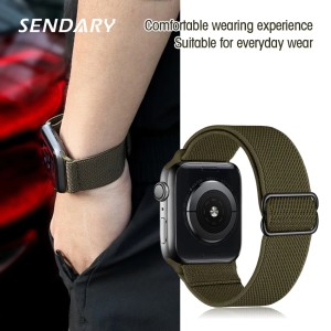 Nylon Loop Strap For Apple Watch Band Smartwatch Belt Dark Blue Nylon Loop Strap For Apple Watch Band Smartwatch Belt Dark Blue