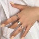 3 Pcs Ring Set For Women Aesthetic Vintage Resizable Finger Rings Black 3 Pcs Ring Set For Women Aesthetic Vintage Resizable Finger Rings Black