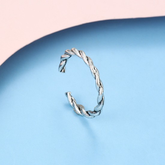 2 Pcs Female Ins Simple Niche Design Smiley Fashion Silver 2 Pcs Female Ins Simple Niche Design Smiley Fashion Silver