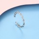 2 Pcs Female Ins Simple Niche Design Smiley Fashion Silver 2 Pcs Female Ins Simple Niche Design Smiley Fashion Silver