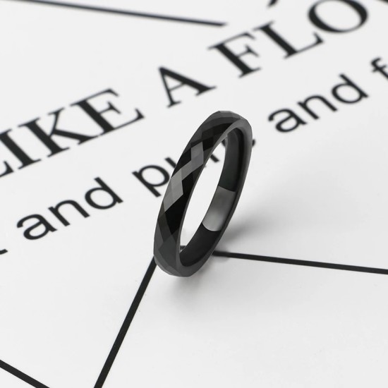 Ceramic Ring Smooth Cut Surface For Men Women Silver Ceramic Ring Smooth Cut Surface For Men Women Silver