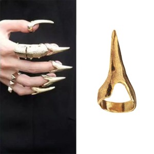Magic Claw Plate Hair Nail Ring Wolverine Golden