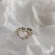 2 Pcs Fashion Heart Shaped Mixture Ring Hip-Hop Punk Hollow Women Ring Silver 2 Pcs Fashion Heart Shaped Mixture Ring Hip-Hop Punk Hollow Women Ring Silver