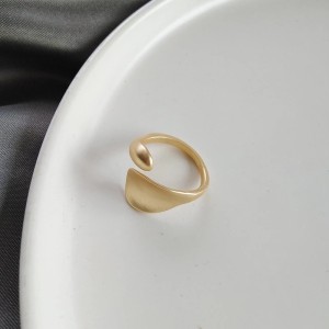 Punk Irregular Opening Rings For Men Women Fashion Simple Circle Golden