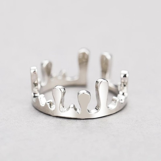 Simple Crown Irregular Rings For Men And Women Trendy Hip Hop Golden Simple Crown Irregular Rings For Men And Women Trendy Hip Hop Golden