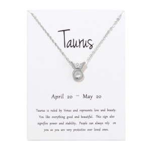 Constellations Necklace Pendant Taurus Silver