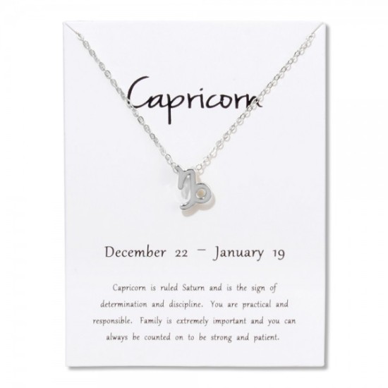Constellations Necklace Pendant Capricorn Silver