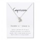 Constellations Necklace Pendant Capricorn Silver