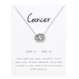 Constellations Necklace Pendant Cancer Silver