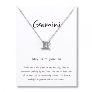 Constellations Necklace Pendant Gemini Silver