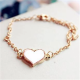 Trendy Hot Heart Bracelets For Women Girls Black Trendy Hot Heart Bracelets For Women Girls Black