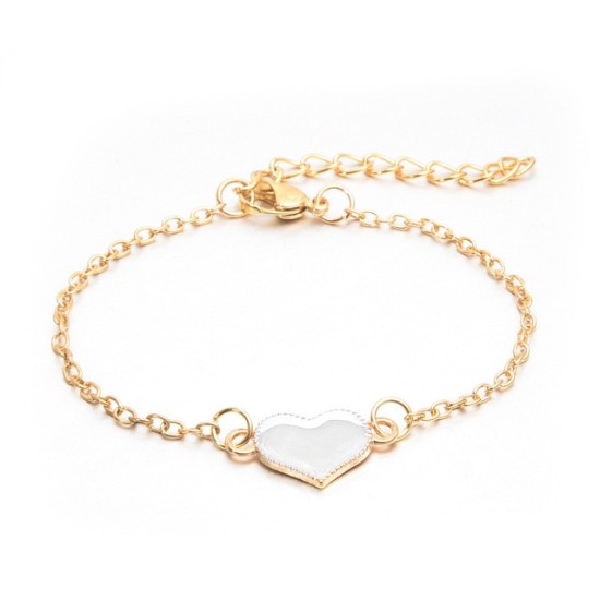 Trendy Hot Heart Bracelets For Women Girls White Trendy Hot Heart Bracelets For Women Girls White