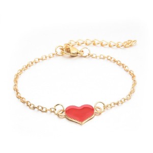 Trendy Hot Heart Bracelets For Women Girls Red