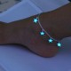 Five-pointed Star Tassel Anklet Bracelet Blue