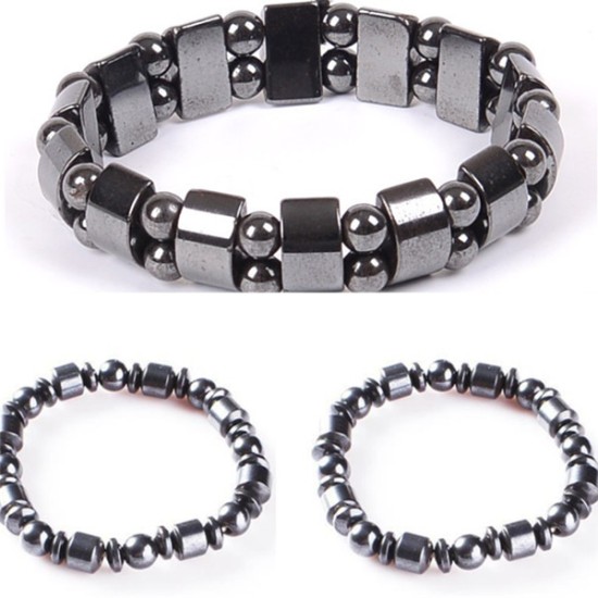 Beaded Elastic Magnetic Beautiful Bracelet Black Beaded Elastic Magnetic Beautiful Bracelet Black
