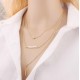 Multi-Layer Iron Pearl Necklace Double-Layer Necklace Jewelry Golden Multi-Layer Iron Pearl Necklace Double-Layer Necklace Jewelry Golden
