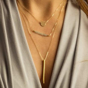 Multi-Layer Iron Pearl Necklace Double-Layer Necklace Jewelry Golden