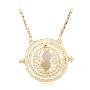Time-Turner Hourglass Necklace For Women New Fashion Vintage Golden
