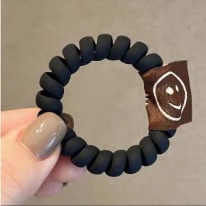 3 Pcs Frosted Color Telephone Elastic Bracelets Multicolor