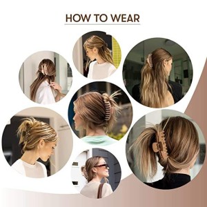 4 Pcs Geometric Hair Barrette Hair Elegant Clip Hollow Hairpin Multicolor