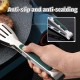 Food Tongs Stainless Steel Kitchen Tongs Meat Salad Steak Food Clip Silver
