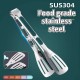 Food Tongs Stainless Steel Kitchen Tongs Meat Salad Steak Food Clip Silver