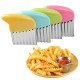 Stainless Steel Potato Carrot Wavy Cutter Slicer Chips Knife Pink Stainless Steel Potato Carrot Wavy Cutter Slicer Chips Knife Pink