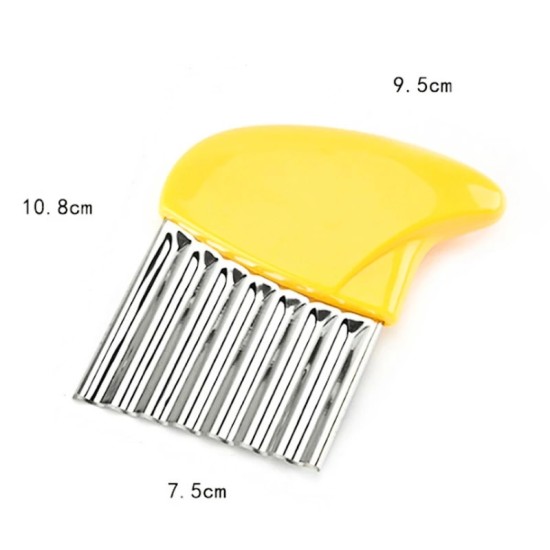 Stainless Steel Potato Carrot Wavy Cutter Slicer Chips Knife Pink Stainless Steel Potato Carrot Wavy Cutter Slicer Chips Knife Pink