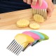 Stainless Steel Potato Carrot Wavy Cutter Slicer Chips Knife Blue Stainless Steel Potato Carrot Wavy Cutter Slicer Chips Knife Blue