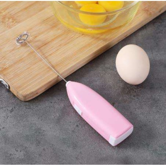Milk Frother Mixer Portable Foamer Maker Without Battery Pink Milk Frother Mixer Portable Foamer Maker Without Battery Pink