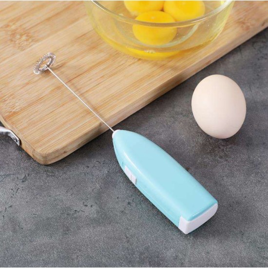 Milk Frother Mixer Portable Foamer Maker Without Battery Blue