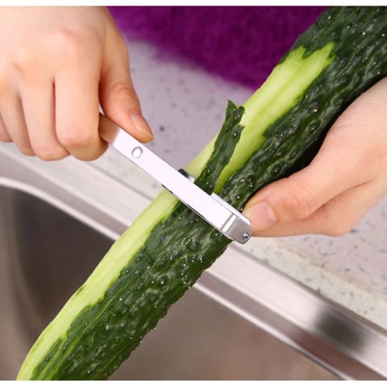 Stainless Steel Fruit Apple Vegetable Cucumber Peeler Silver Stainless Steel Fruit Apple Vegetable Cucumber Peeler Silver