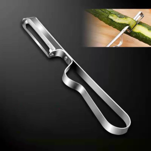 Stainless Steel Fruit Apple Vegetable Cucumber Peeler Silver