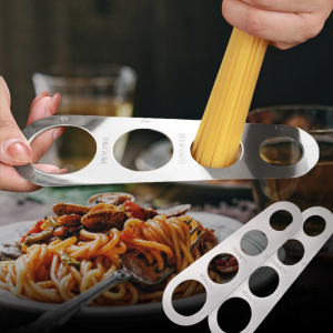 1 Pcs Easy Clearing Pasta Ruler Measuring Tool 4 Serving Portion Silver