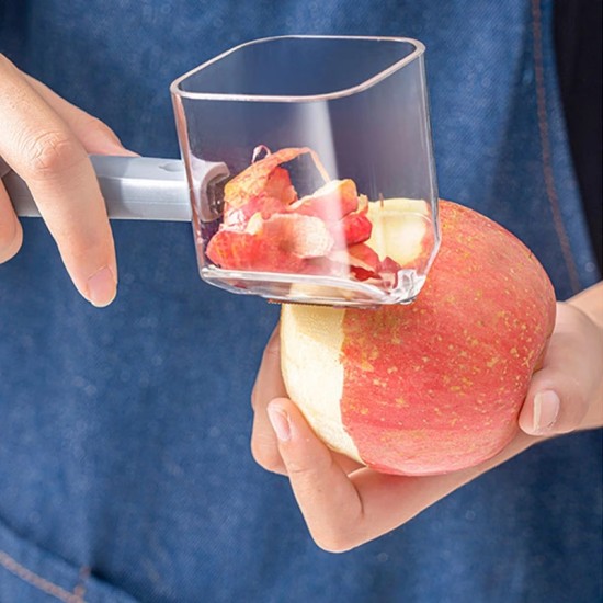 High Quality Plastic Vegetable Peeler With Top Container Gray High Quality Plastic Vegetable Peeler With Top Container Gray