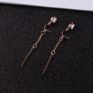 minimalist geometric Clip on earrings contracted temperament earrings