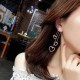 Heart Long Tassel Asymmetric Love Earrings Female Silver