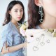 Heart Long Tassel Asymmetric Love Earrings Female Silver