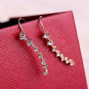 Zircon Earrings For Women Girl Accessories Jewelry Golden