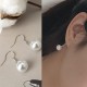Pearl Female Earrings Temperament Ear Hook Fashion Silver Pearl Female Earrings Temperament Ear Hook Fashion Silver