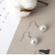 Pearl Female Earrings Temperament Ear Hook Fashion Silver Pearl Female Earrings Temperament Ear Hook Fashion Silver