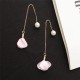 Earrings Flower Tassel Women Imitation Pearl Long Earring Purple