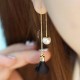Earrings Flower Tassel Women Imitation Pearl Long Earring Pink Earrings Flower Tassel Women Imitation Pearl Long Earring Pink