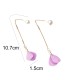 Earrings Flower Tassel Women Imitation Pearl Long Earring Pink Earrings Flower Tassel Women Imitation Pearl Long Earring Pink